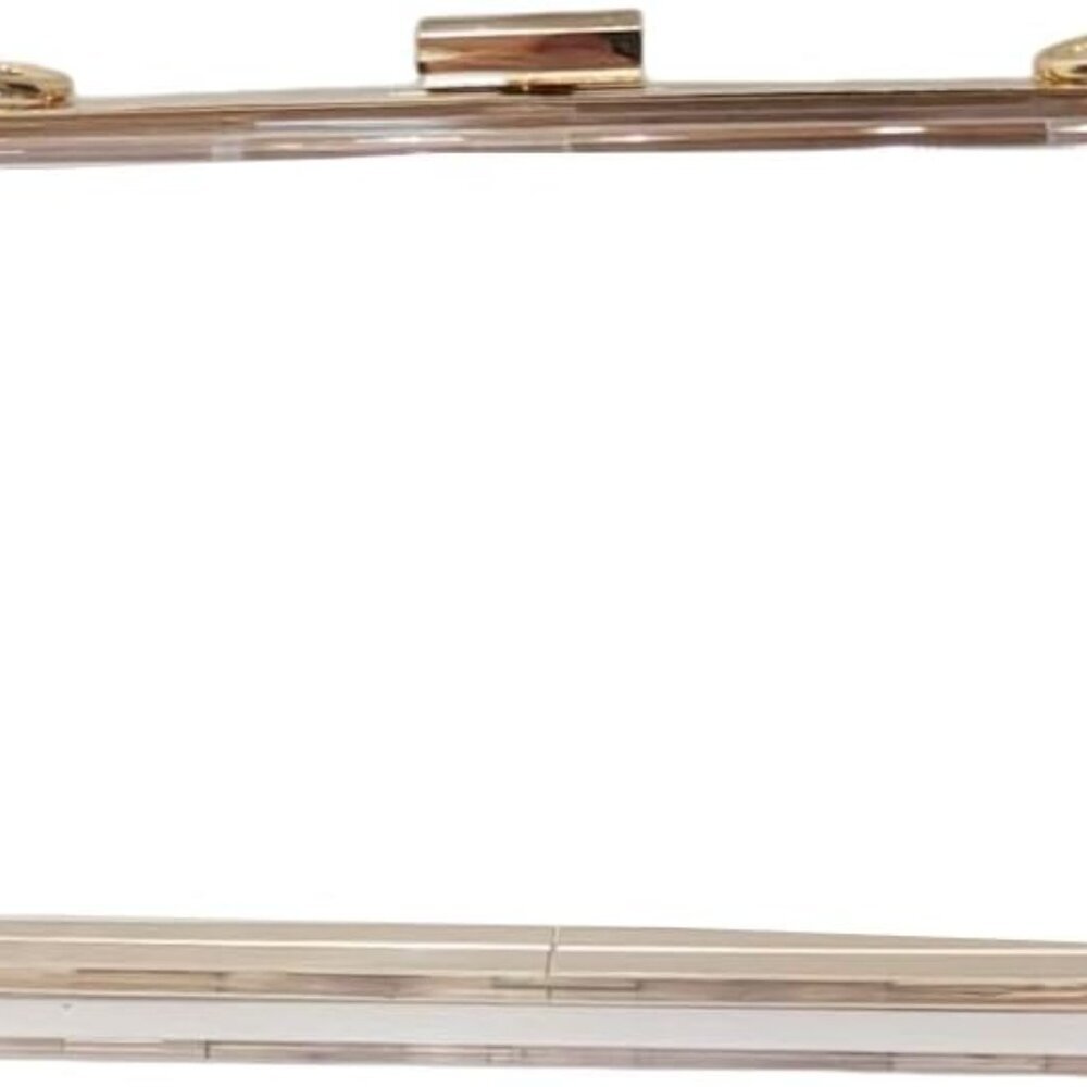 Versatile Small Clear Handbag with Gold Chain - Ideal for Events & Security